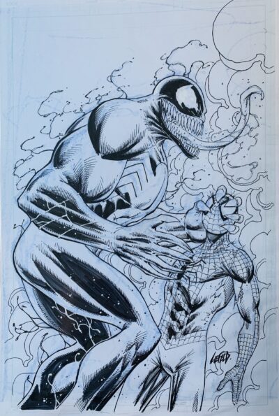 venom spider-man original art