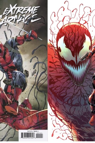 two covers from ultimate carnage 2 pack by Rob Liefeld