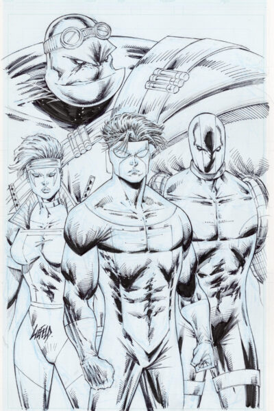 Youngblood #5 Invincible Team Up Signed Editions! Line Art Variant