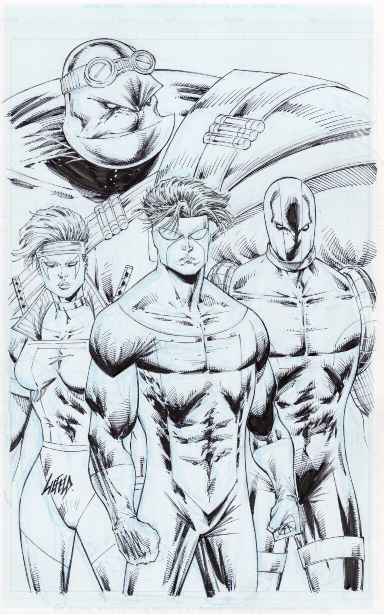 Youngblood #5 Invincible Team Up Signed Editions! Line Art Variant
