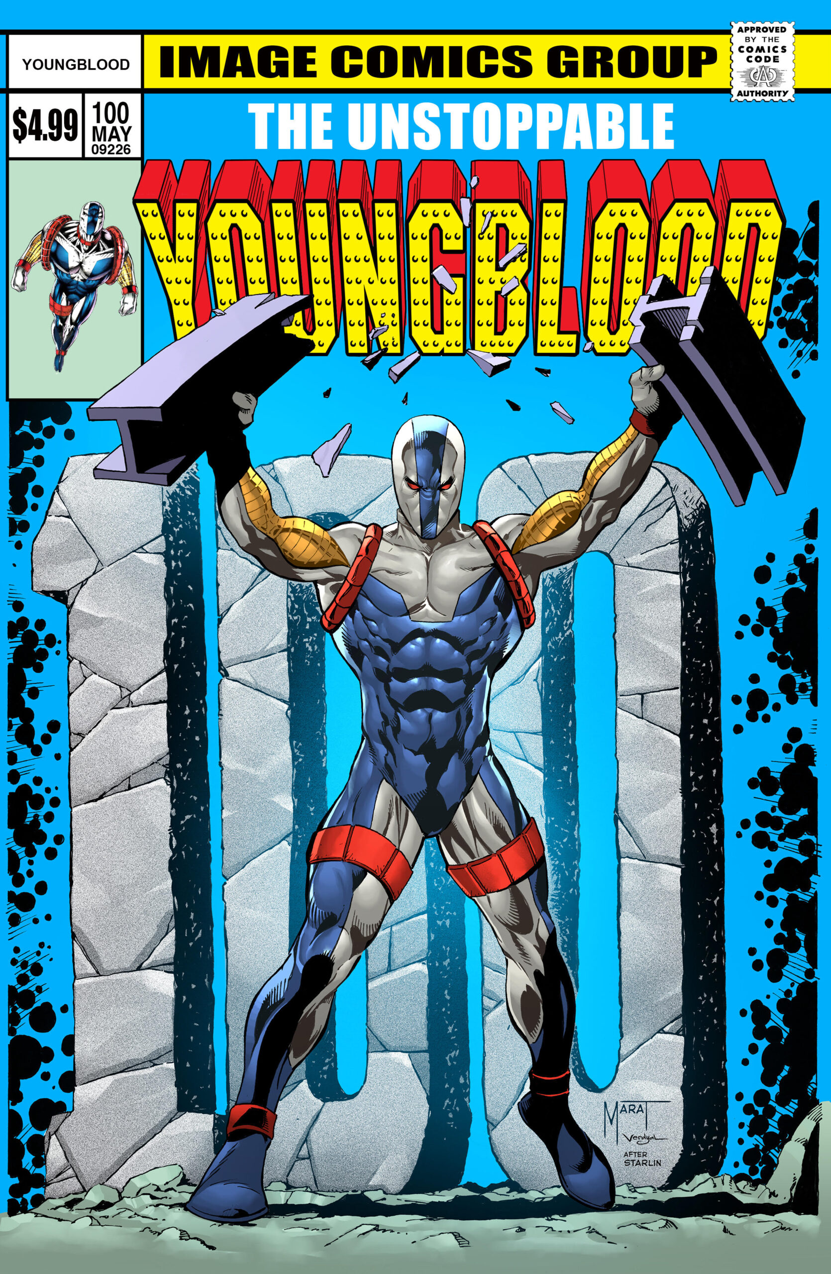 Youngblood #100 Marat Homage Exclusive signed by Rob Liefeld
