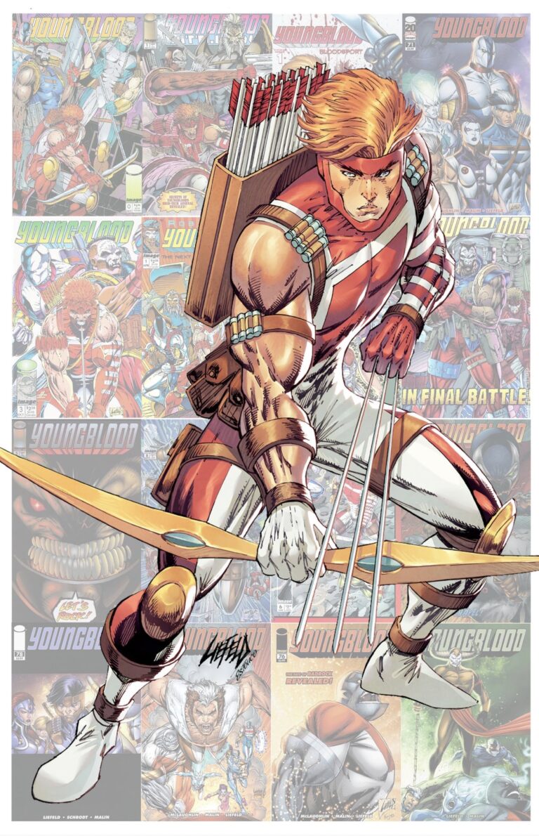 cover art for Youngblood #100 RLC Virgin Variant FOIL