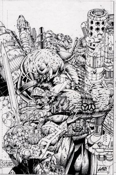 cover art for Badrock line art