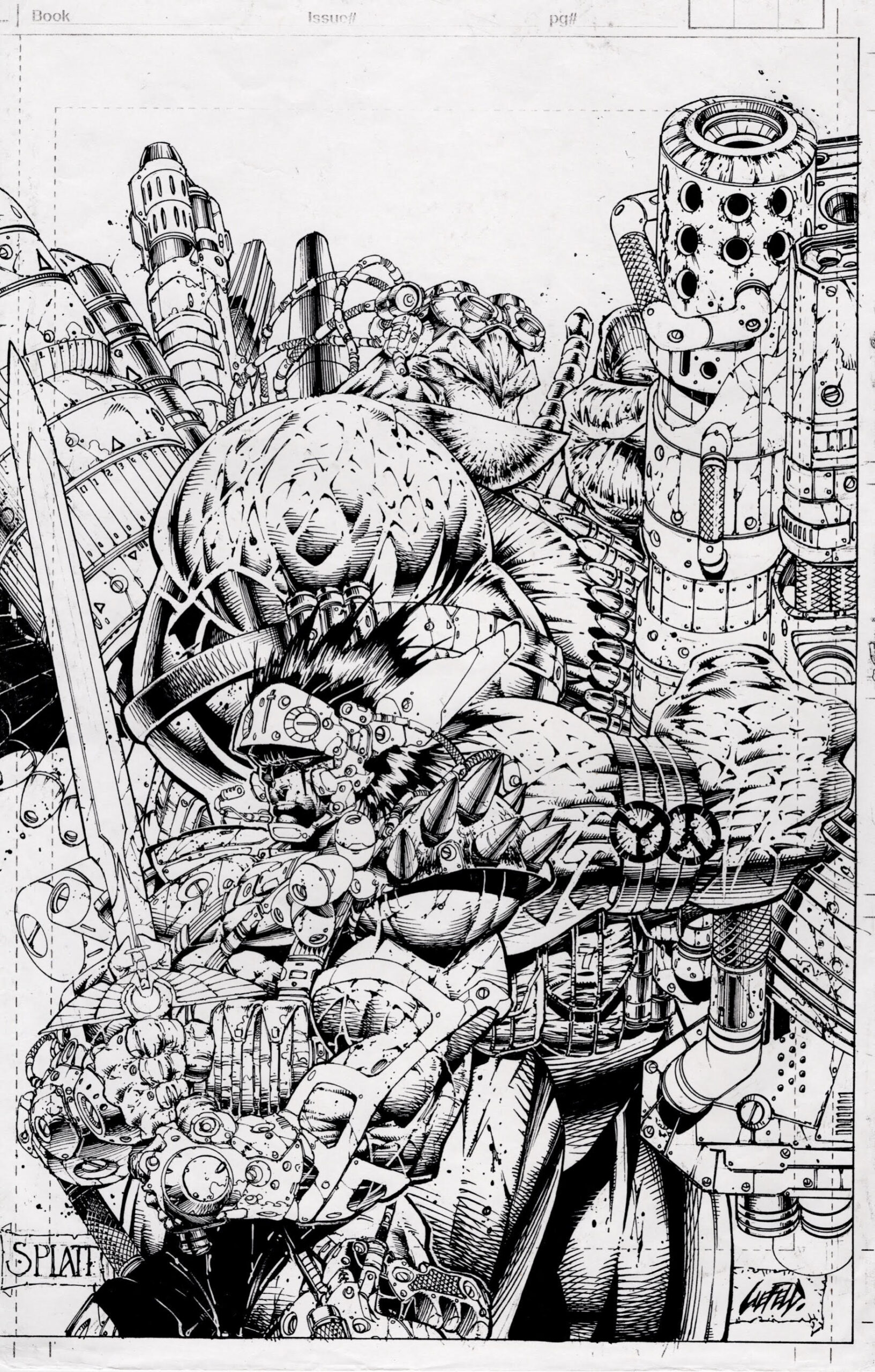 cover art for Badrock line art