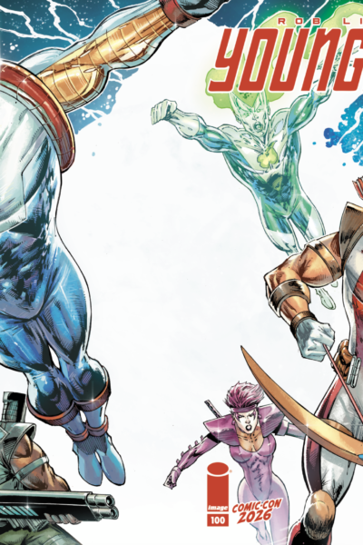 Cover art for YOUNGBLOOD #100 Comic-Con 2026 Exclusive!